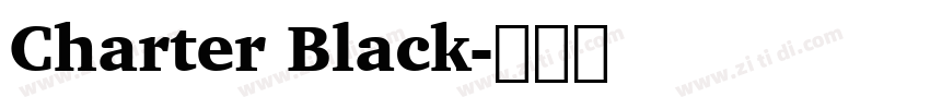 Charter Black字体转换 Charter Black字体转换